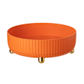 Miniatyrbillede 2 af 5: Roterende opbevaringshylde Multifunktionel skrivebordsorganiseringsboks Krydderiflaskeopbevaringsbakke（Stor størrelse，Orange）