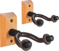 Gitarrväggfäste Hängare Äkta Hårdträ 2-pack Gitarrhängare Väggkrok Hållare Stativ Display Med Skruvar - Lätt att installera - Passar alla storlekar Gitarrer, Bas