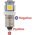 Pikkukuva 3 / 4: 10 kpl E10 12v viileän valkoista LED-lamppua 5smd 0,5w 50lm Lampcool White