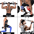 Miniatyrbild 5 av 5: Fitness lyftremmar - , justeringsögla, nylon, förstärkta sömmar, halkfritt stöd (rosa)