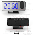 Miniatyrbild 5 av 5: LED-väckarklocka med digital display, stor skärm, projektionsklocka, spegelväckarklocka, projektion