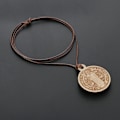 Miniatyrbild 2 av 5: Justerbara repkedjor runda trähänge halsband för män Retro Saint Benedict Medal religiösa smycken kolye colar NC166