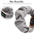Miniatyrbild 4 av 5: Kompatibel Apple Watch Series 7 41mm Scrunchie-band, Mjukt Tryckt Elastiskt Scrunchie-band för Apple Watch Series 7/SE/6/5/4/3/2/1 38mm 40mm 41mm