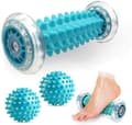 Fodmassagerulle og pigget massageboldsæt til plantar fasciitis