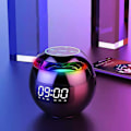 Pikkukuva 4 / 5: Langaton Bluetooth-kaiutin värikäs subwoofer LED-näytöllä FM-radio herätyskello Bluetooth Hifi-kortti Mp3-musiikkisoitin J（Musta）