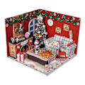 Miniatyrbild 4 av 5: Diy miniatyrdockhus julskydd med ljus