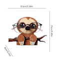 Miniatyrbillede 4 af 4: Corgi Hunde Brilleholder Stativ Hvalp Hunde Brille Ramme Julegave Sød Kæledyr Træ Ornament Solbriller Briller Display Stativ (Ræv)（Dovdyr）