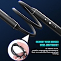 Miniatyrbilde 6 av 6: Bluetooth 5.4-hodetelefoner, nakkebånd, trådløst headset for sport, vanntett Blueototh-ørepropper, støydempende stereo-øretelefoner med mikrofon