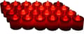 Timerfunktion, 24 stycken flamlösa LED-ljus, 24-pack flimrande varmvitt