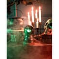 Halloween-automat – Liten klovn – Krystallkuleøye – Lyd, lys, animert – 20 cm