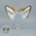 Miniatyrbillede 5 af 5: Sødt ulve ræv ører holdbar hårbøjle kvinder pandebånd makeup hår tilbehør（B）