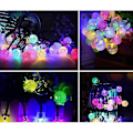Miniatyrbillede 3 af 4: Led Solar Bubble Ball Lyskæde, Velegnet Til Have, Gårdhave, Bryllup, Fest (farve)