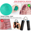 Miniatyrbild 7 av 8: Handterapiboll Set 3 Finger Handled Artros Träning Handövningsboll Handterapi Övningsboll Silikon Fingerförstärkare (Flerfärgad)