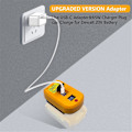 Miniatyrbillede 3 af 5: USB C-oplader til 20V batteri, 2 porte med USB-C og USB-A, 65W hurtigoplader PD 3.0 strømadapter USB-strømforsyning (gul)
