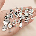 Miniatyrbillede 2 af 5: 63 stk. Antik Sølv Vinkorketrækker Charm Vedhæng Diy Smykker Håndværk