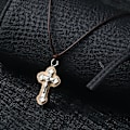 Pikkukuva 1 / 5: Pieni puinen latinalainen ristiriipus Katolinen risti kaulakorut Uskonnollinen Jeesus INRI Korut Miehille Köyketju bijoux NC213