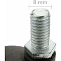Miniatyrbillede 3 af 5: - Drejelige nylonhjul med bremse 40 mm M8 Pakke med 4 (sort)