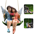 Miniatyrbillede 4 af 5: Hjemmehave Ornamenter Havepar Statuette Miniture Fehave Suspenderende Ornament