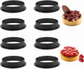 8 st tårtformar, minitårtformar för bakning av muffins, mousse, kakcirkelsågar