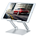 Miniatyrbilde 4 av 5: D56-3 Foldbar brakett i aluminiumlegering for iPad, skrivebordsstativ for nettbrett opptil 12,9 tommer