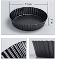 Pikkukuva 5 / 5: 6 kpl tarttipanua irrotettavalla pohjalla, tarttipanu irrotettavalla pohjalla, piirakkapannu (10 cm * 2 cm)