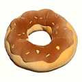 Miniatyrbilde 1 av 4: Simulering Kreativ Donut Plysj Leke Søt Sovepute Sofa Hvil Pute Putedukke（sjokolade）