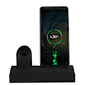 Pikkukuva 2 / 8: Matkapuhelimen latausalusta silikoniteline iWatch5/iPhone11 Pro Max -puhelimelle