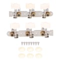 Miniatyrbillede 1 af 8: Guitar Stemmeskruer Maskinhoveder Forkromet Dobbelte Huller Venstre Højre 3-i-linje Stemmere til Klassiske Folk Guitarer