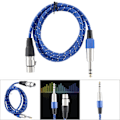 Miniatyrbillede 8 af 8: 6,35 mm Skærmet Bil Audio Linje Modificeret Interconnect Kabel 1,8 m (Blå)