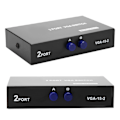 Miniatyrbilde 7 av 8: 2 i 1 ut VGA Switcher Splitter Datasynkronisering VGA Monitor Switch VGA Splitter