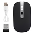 Miniatyrbilde 1 av 8: 2.4G Trådløs Mus Ergonomisk 1600 DPI Høy Oppløsning USB Lading Datatilbehør Svart