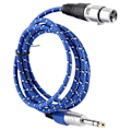 Miniatyrbillede 2 af 8: 6,35 mm Skærmet Bil Audio Linje Modificeret Interconnect Kabel 1,8 m (Blå)