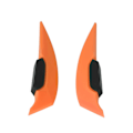 Miniatyrbilde 3 av 8: 1 Par Motorsykkel Sidevinger Aerodynamisk Ving Spoiler Universal for Motorsykkel Elektriske Sykler Oransje