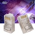Miniatyrbillede 6 af 8: 50 stk. Cat6 RJ45 Stik Ethernet Netværkskabel Modulært Konnektor 8P8C Guldbelagt