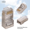 Miniatyrbillede 7 af 8: 50 stk. Cat6 RJ45 Stik Ethernet Netværkskabel Modulært Konnektor 8P8C Guldbelagt