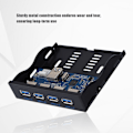 Miniatyrbild 3 av 8: USB3.0 Floppy Frontpanel 3.5' Floppy Bay 19 Pin till 4 Interface USB3.0 HUB