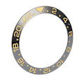 Miniatyrbilde 2 av 8: Keramisk Klokkebeselring Svart Base Gull Siffer Klokkebesel Innlegg Erstatningsdeler Tilbehør for Urmaker 38mm