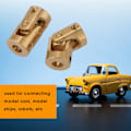 Miniatyrbillede 7 af 8: 2 stk. Akselkobling Motorforbindelse DIY Styring Messing Universal Samling 3*3mm
