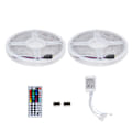 Miniatyrbilde 4 av 8: 10m/32,4ft LED Fargerik Lysstripe med 44-tasters Fjernkontroll 5050 RGB Infrarød Ambient Lysstripe for Bryllup EU Plugg 100‑240V