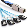 Miniatyrbilde 3 av 8: H0402 Mini SAS-kabel SFF-8644 til 4 x SATA Ekstern Server Harddisk Datatilbehør