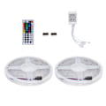 Miniatyrbilde 5 av 8: 10m/32,4ft LED Fargerik Lysstripe med 44-tasters Fjernkontroll 5050 RGB Infrarød Ambient Lysstripe for Bryllup EU Plugg 100‑240V