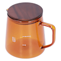 Miniatyrbillede 5 af 8: Tekop Borosilikatglas 300ml 350ml Varmebestandig Husholdnings Kaffekrus Vandbeholder med Låg Brun