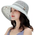 Miniatyrbillede 1 af 6: Kvinders mesh solhatte Sommer UV-beskyttelse Bred skygge Strand F