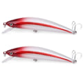 Miniatyrbilde 6 av 8: 2 STK Synkende Minnow Sluk Tungeplate Kunstig Simulering Livaktig Agn Fiskeredskap 2#
