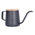 Miniatyrbild 1 av 8: 350ml Rostfri Kaffekanna Lång Smal Pip Manuell Kaffebryggningskittel med Bambulock