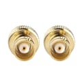 Miniatyrbillede 7 af 8: 2 stk. Guld BNC Hun Til SMA Han Konverter Adapter Stik