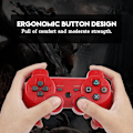 Pikkukuva 8 / 8: Langaton Bluetooth-peliohjain, täysin varusteltu pelikahva PS3:lle (Punainen)