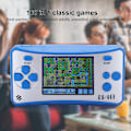 Miniatyrbillede 7 af 8: 168 i 1 Mini Spillekonsol Controller Klassisk Gamepad med 2,5 tommer Farveskærm Blå og sølv