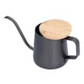 Miniatyrbild 7 av 8: 350ml Rostfri Kaffekanna Lång Smal Pip Manuell Kaffebryggningskittel med Bambulock