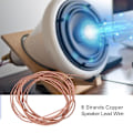 Miniatyrbillede 2 af 8: 2m Højttalerledning Subwoofer Woofer Ledning Reparation 8 tråde Flettet Kobbertråd